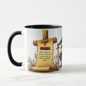 Keramische bier mok met Crusader Knight design (Links)