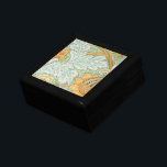 keramische bladkeramische  cadeaudoosje<br><div class="desc">Een elegant  St. James patroon in blauw en geel door William Morris meester van de Arts and Crafts beweging. Nog steeds wilsloos populair vandaag voor het stromende decoratieve stijl en lichtkleuren. Gift- of juwelendoos.</div>