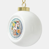 Keramische bol Keltische licorne Bal Ornament (Rechts)
