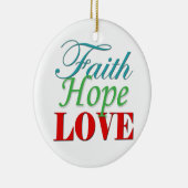 Keramische boomstructuur "Faith Hope & Love" Keramisch Ornament (Rechts)