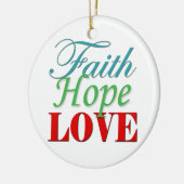 Keramische boomstructuur "Faith Hope & Love" Keramisch Ornament (Links)