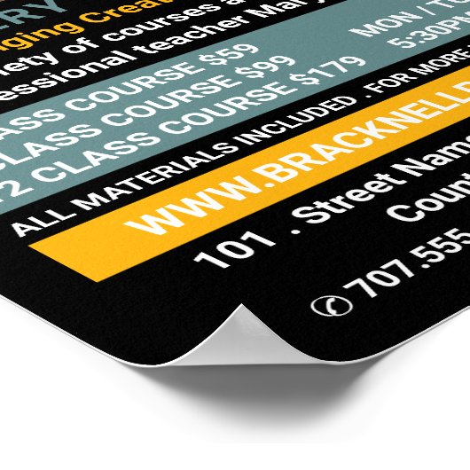 Keramische broodjes, aardeklassen, potten en omker poster (Hoek)