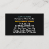 Keramische broodjes, aardewerk, potten visitekaartje (Achterkant)