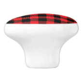 Keramische Buffalo Plaid Knop (Zijkant)