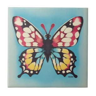 Keramische butterfly-tapijtegel tegeltje