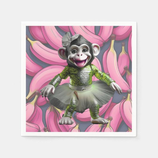 Keramische chimpansee servet (Voorkant)