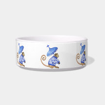 Keramische chinoiserie aap huisdier kom
