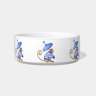 Keramische chinoiserie aap huisdier kom