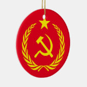 Keramische communistische vlag van de Koude Oorlog Keramisch Ornament (Rechts)