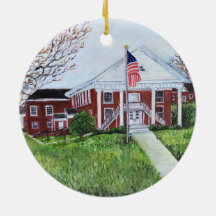 Keramische Courthouse Ornament