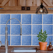 Keramische Decoratieve Tegel Blauw water look