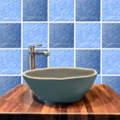 Keramische Decoratieve Tegel Blauw water look Tegeltje