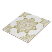 Keramische decoratieve tegel, tapijtschelpen op wi tegeltje (Zijkant)