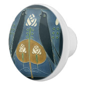 Keramische deur en kast Knobs - Vogels Rozen Keramische Knop (Rechts)