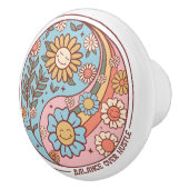 Keramische deurknop - Bloemen Keramische Knop (Rechts)