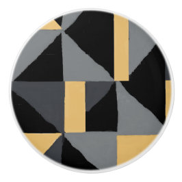 Keramische deurknop – Geometrische decoratie Knop