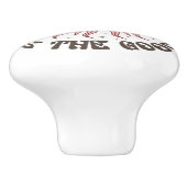 Keramische deurknop - uniek decor keramische knop (Zijkant)