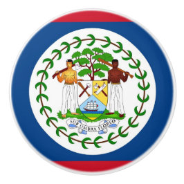 Keramische draaiknop met vlag van Belize Knop