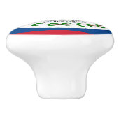 Keramische draaiknop met vlag van Belize Knop (Zijkant)