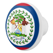 Keramische draaiknop met vlag van Belize Knop (Rechts)