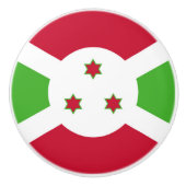 Keramische draaiknop met vlag van Burundi Keramische Knop (Voorkant)