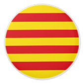 Keramische draaiknop met vlag van Catalonië Keramische Knop (Voorkant)