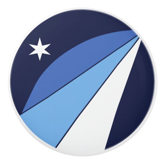 Keramische draaiknop met vlag van Columbia, SC Keramische Knop (Voorkant)