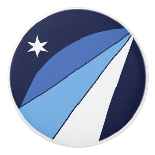 Keramische draaiknop met vlag van Columbia, SC Knop