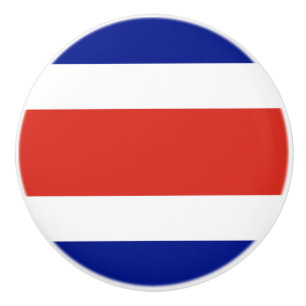Keramische draaiknop met vlag van Costa Rica Knop
