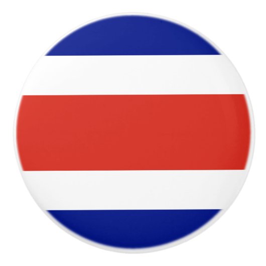 Keramische draaiknop met vlag van Costa Rica Knop (Voorkant)