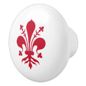 Keramische draaiknop met vlag van Florence, Italië Knop (Rechts)