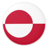Keramische draaiknop met vlag van Groenland Keramische Knop (Voorkant)