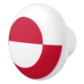 Keramische draaiknop met vlag van Groenland Knop (Rechts)