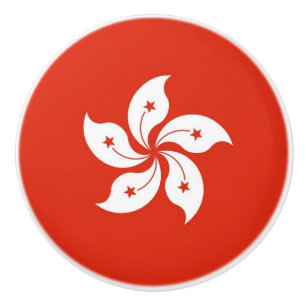 Keramische draaiknop met vlag van Hong Kong Knop