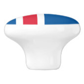 Keramische draaiknop met vlag van IJsland Keramische Knop (Zijkant)