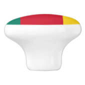 Keramische draaiknop met vlag van Kameroen Knop (Zijkant)