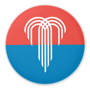 Keramische draaiknop met vlag van Kansas City Knop