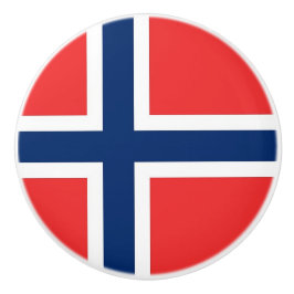 Keramische draaiknop met vlag van Noorwegen Knop