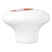 Keramische draaiknop met vlag van Servië Knop (Zijkant)