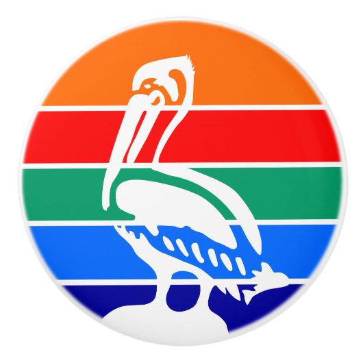 Keramische draaiknop met vlag van St. Petersburg Keramische Knop (Voorkant)