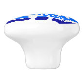 Keramische draaiknop met vlag van St. Petersburg Keramische Knop (Zijkant)