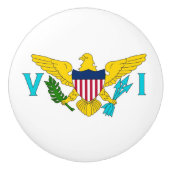 Keramische draaiknop met vlag van Virgin Islands, Keramische Knop (Voorkant)