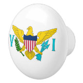Keramische draaiknop met vlag van Virgin Islands,  Keramische Knop (Rechts)