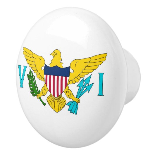 Keramische draaiknop met vlag van Virgin Islands, Keramische Knop (Rechts)