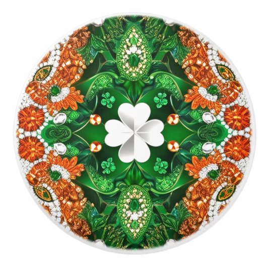 Keramische draaiknop trekken met Irish Design Kleu Keramische Knop (Voorkant)