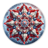 Keramische draaiknop trekken met Noorse kleuren Keramische Knop (Voorkant)