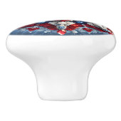 Keramische draaiknop trekken met Noorse kleuren Keramische Knop (Zijkant)