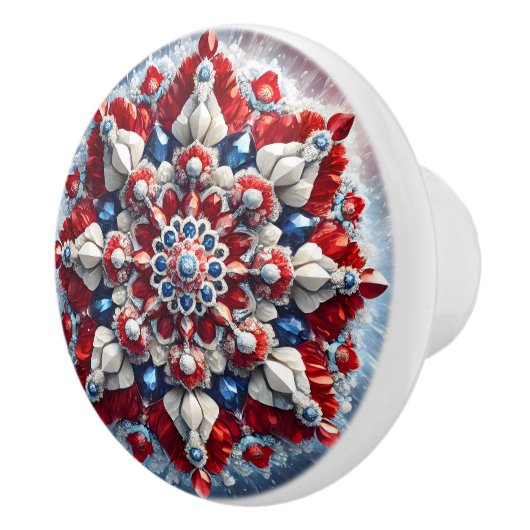 Keramische draaiknop trekken met Noorse kleuren Keramische Knop (Rechts)