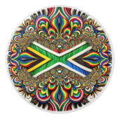 Keramische draaiknop trekken met Zuid-Afrikaanse k Keramische Knop (Voorkant)