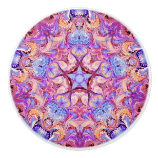 Keramische drager Knob Kaleidoscope Star Knop